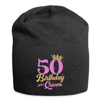 50e anniversaire Reine 50 ans Cadeau Femme - Bonnet en jersey - noir - Devant