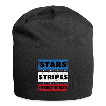 Stars Stripes Reproductive Rights distressed 4th - Jersey Beanie - black - Front