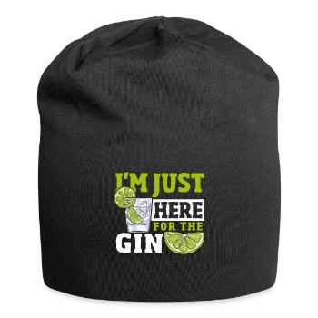 I'm Just Here For The Gin - Jersey-Beanie - Schwarz - Vorne