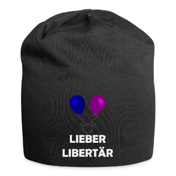 Lieber Libertär - Jersey-Beanie - Schwarz - Vorne