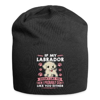 Dog saying Labrador design pour les amoureux des chiens - Bonnet en jersey - noir - Devant