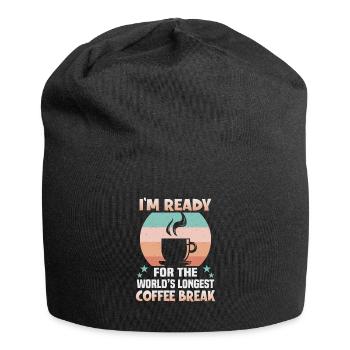 Pensionierung Geschenkidee Rente Arbeitskollege - Jersey-Beanie - Schwarz - Vorne