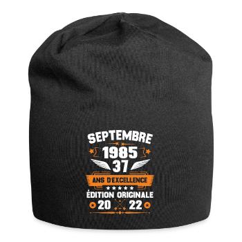 Septembre 1985 Idée cadeau d'anniversaire 37 ans - Bonnet en jersey - noir - Devant