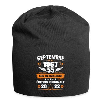 Septembre 1967 Idée cadeau d'anniversaire 55 ans - Bonnet en jersey - noir - Devant