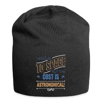 birthday gift space ship astrophysics night sky - Jersey Beanie - black - Front
