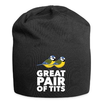 Titten lustig - Jersey-Beanie - Schwarz - Vorne