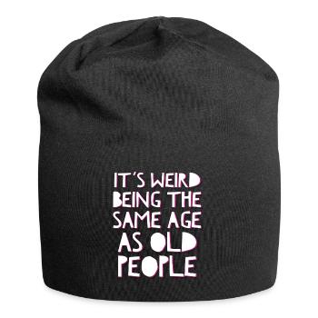 Slogan tee - Jersey Beanie - black - Front
