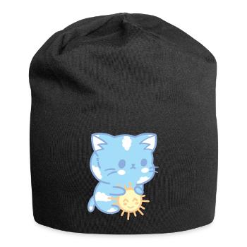 Chat du ciel - Bonnet en jersey - noir - Devant