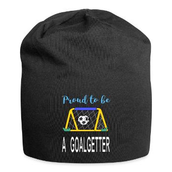 Je suis fier d’être un attaquant Idée cadeau Football - Bonnet en jersey - noir - Devant