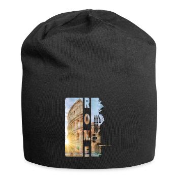 Rome Rome Italy City Skyline Home Love - Jersey Beanie - black - Front