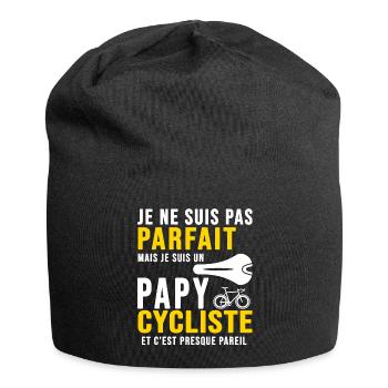 papy cycliste humour vélo velo vélos velos - Bonnet en jersey - noir - Devant