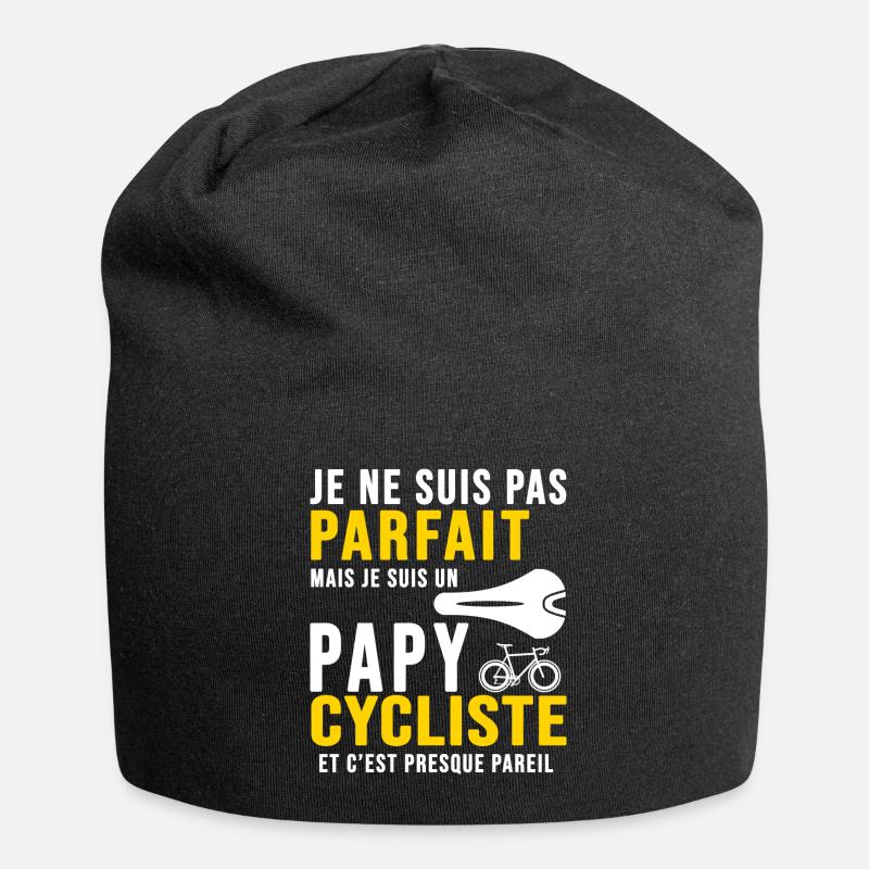 papy cycliste humour vélo velo vélos velos - Bonnet en jersey - noir
