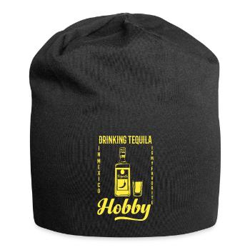 Boire de la tequila au Mexique est mon passe-temps - Tequila - Bonnet en jersey - noir - Devant