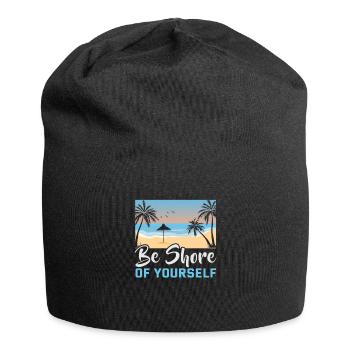 Beach holiday by the sea Design beach motif - Jersey Beanie - black - Front