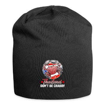Thailand Beach Holiday by the Sea Design Beach Motif - Jersey Beanie - black - Front