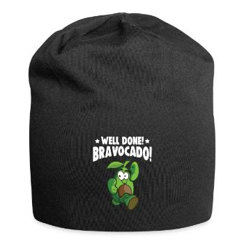Avocado design for vegetarians and vegans - Jersey Beanie - black - Front