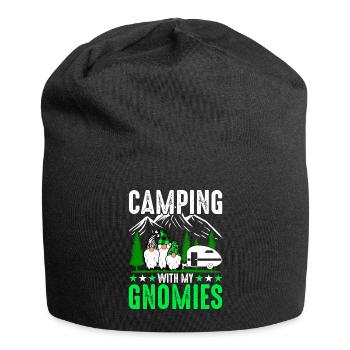 Camping Mit Meinen Gnomien - Camper Gnome - Jersey-Beanie - Schwarz - Vorne