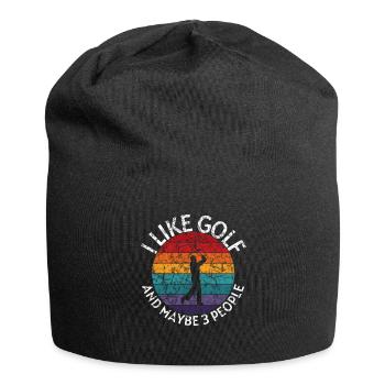 ICH MAG GOLF UND VIELLEICHT 3 PERSONEN GOLF - Jersey-Beanie - Schwarz - Vorne