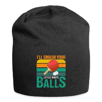 Je vais écraser tes petites boules blanches - Bonnet en jersey - noir - Devant