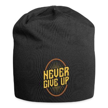 Never Give Up - Jersey Beanie - black - Front