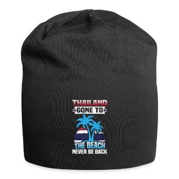 Thailand Beach Holiday by the Sea Design Beach Motif - Jersey Beanie - black - Front