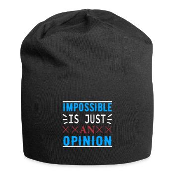 Impossible n’est qu’une seule opinion - la motivation - Bonnet en jersey - noir - Devant