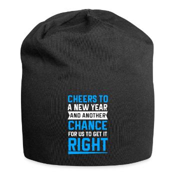 Cheers to a new year and a different chance - Jersey Beanie - black - Front