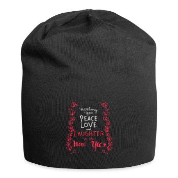 Everything you need in the new Peace, love, laughter - Jersey Beanie - black - Front