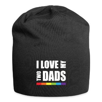 Ich Liebe Meine Beiden Väter - LGBT-Unterstützung - Jersey-Beanie - Schwarz - Vorne