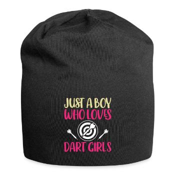 Just A Boy Who Loves Dart Girls - Darts - Jersey Beanie - black - Front