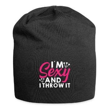 Je suis sexy et je le lance - Fléchettes - Bonnet en jersey - noir - Devant