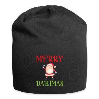 Frohe Dartmas - Frohe Weihnachten Dart - Jersey-Beanie - Schwarz - Vorne