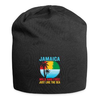 Jamaika Strandurlaub am Meer Design Strandmotiv - Jersey-Beanie - Schwarz - Vorne