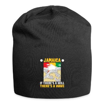 Jamaika Strandurlaub am Meer Design Strandmotiv - Jersey-Beanie - Schwarz - Vorne