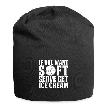 Funny volleyball saying beach volleyball - Jersey Beanie - black - Front