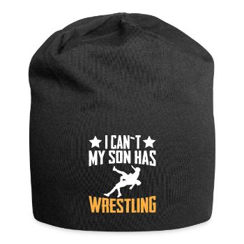 Ich Kann Nicht Mein Sohn Hat Wrestling - Jersey-Beanie - Schwarz - Vorne