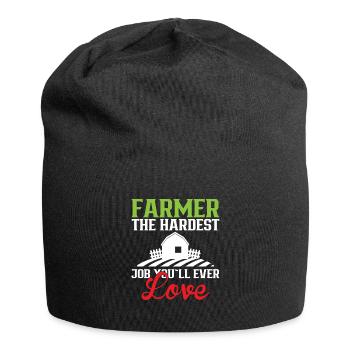 Bauer Der Härteste Job Den Sie Lieben Werden Bauer - Jersey-Beanie - Schwarz - Vorne