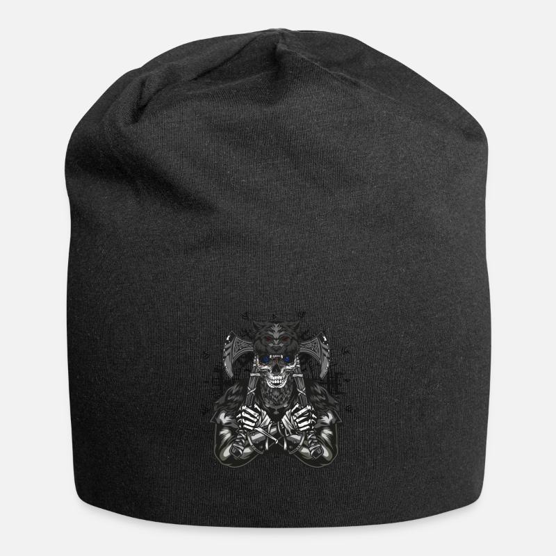 Viking à la hache - Bonnet en jersey - noir