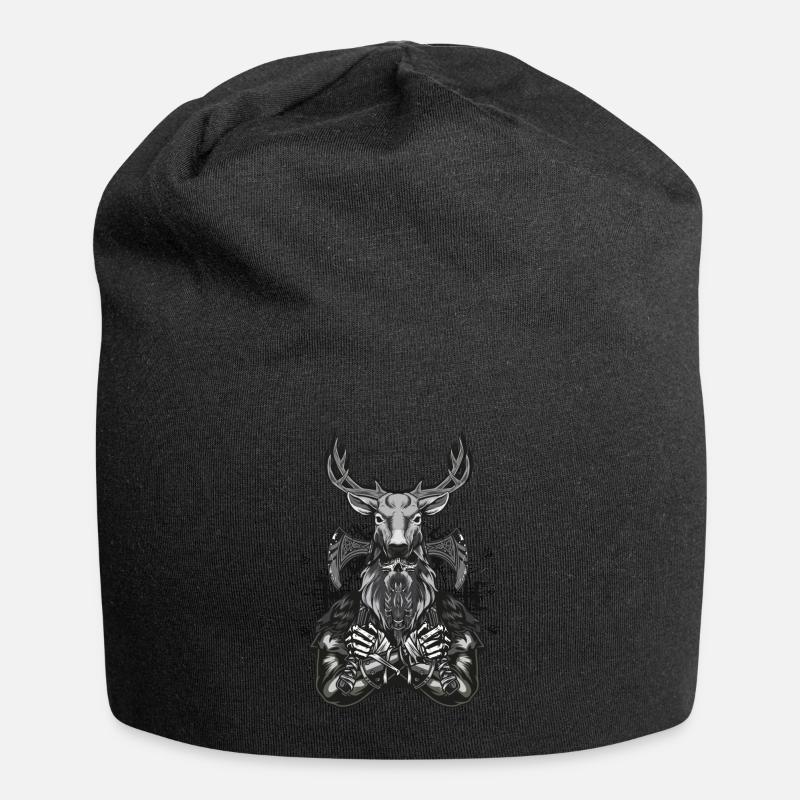 Viking Hirsch - Jersey-Beanie - Schwarz