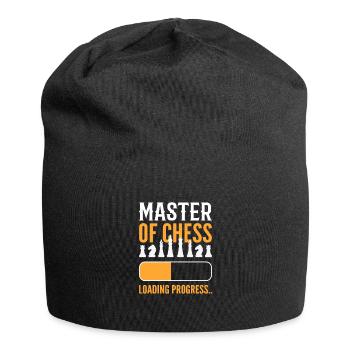 Master Of Chess Loading Progress Chess Board Game - Jersey Beanie - black - Front