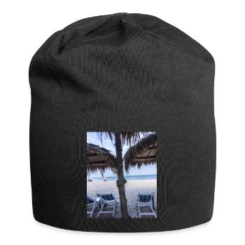 Vacances à la plage - Bonnet en jersey - noir - Devant