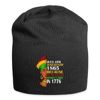Black Girl Juneteen 1865 Frauen Mädchen Frauentag - Jersey-Beanie - Schwarz - Vorne