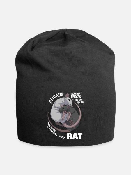 Sei immer du selbst außer du kannst eine Ratte sei - Jersey-Beanie - Schwarz