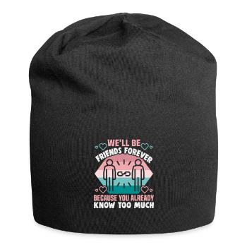 Friendship gift for good friend - Jersey Beanie - black - Front