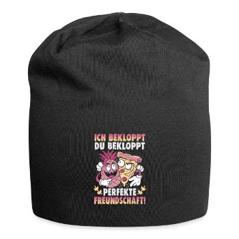 Freundschafts Geschenk für guten Freund - Jersey-Beanie - Schwarz - Vorne