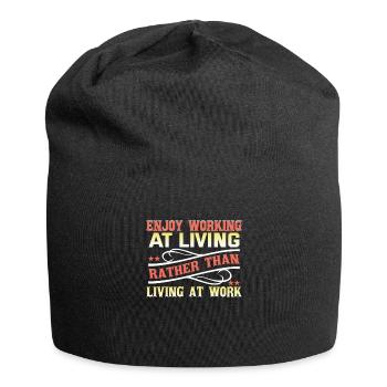 Pensionierung Geschenkidee Rente Arbeitskollege - Jersey-Beanie - Schwarz - Vorne