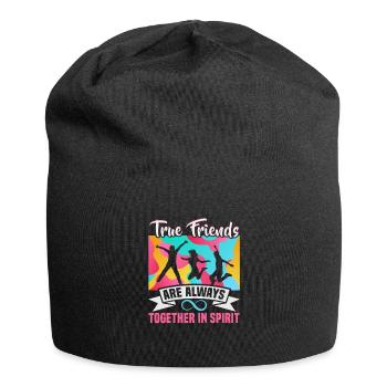 Friendship gift for good friend - Jersey Beanie - black - Front