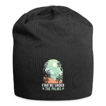 Beach holiday by the sea Design beach motif - Jersey Beanie - black - Front