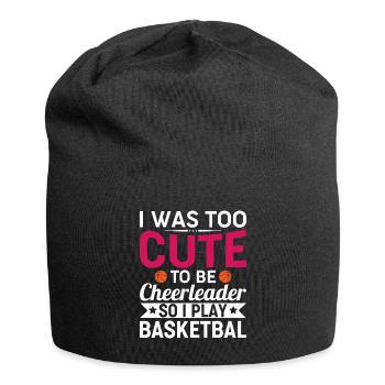 Ich War Zu Süß Um Cheerleader Zu Sein - Basketball - Jersey-Beanie - Schwarz - Vorne