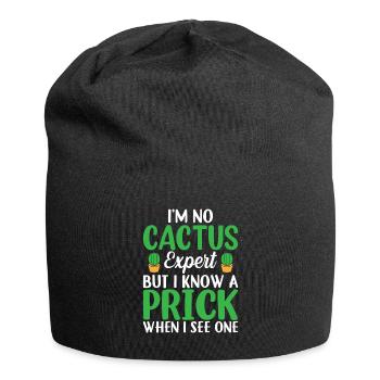 Ich Bin Kein Kakteenexperte - Lustiger Kaktus - Jersey-Beanie - Schwarz - Vorne